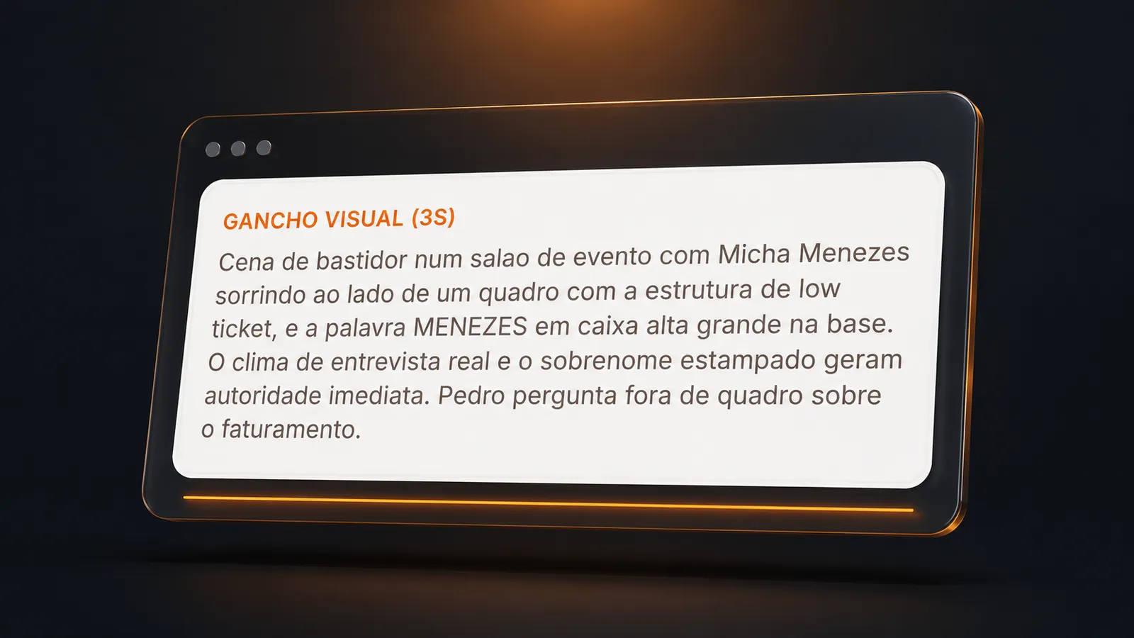 Gancho visual dos 3 segundos e por que ele para o dedo
